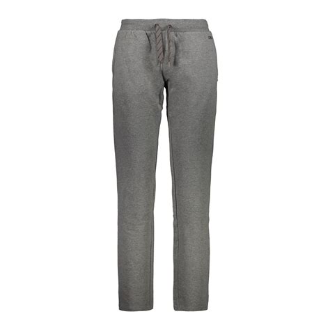 Pantalone tuta in cotone stampato in grigio 